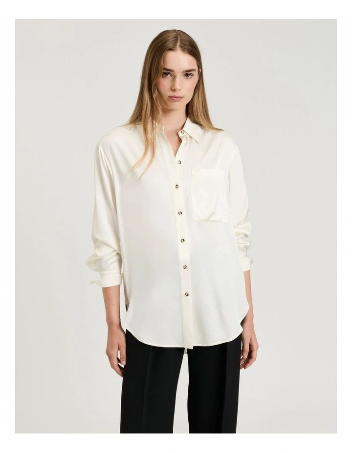 Satin Relaxed Shirt image 4