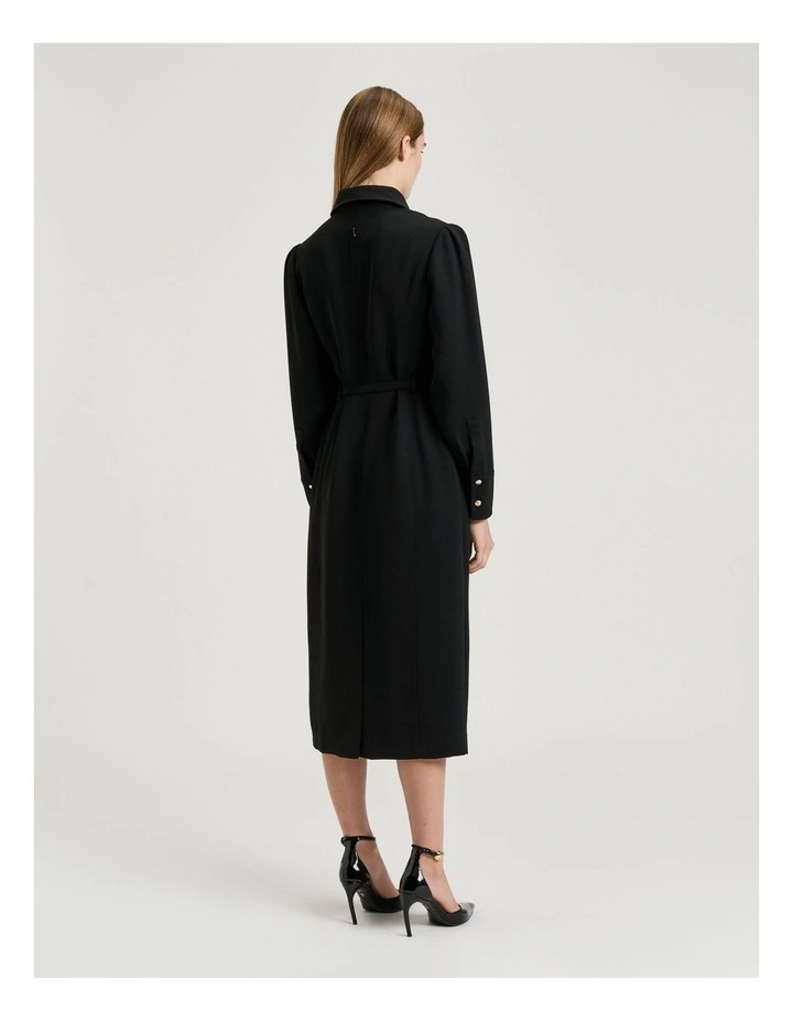 DOUBLE WEAVE MIDI DRESS image 2