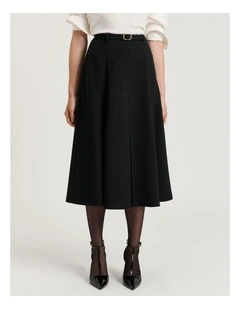DOUBLE WEAVE A LINE MIDI SKIRT