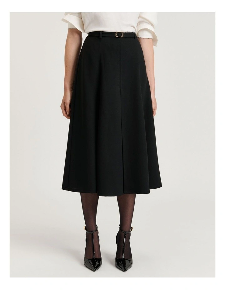 DOUBLE WEAVE A LINE MIDI SKIRT image 1