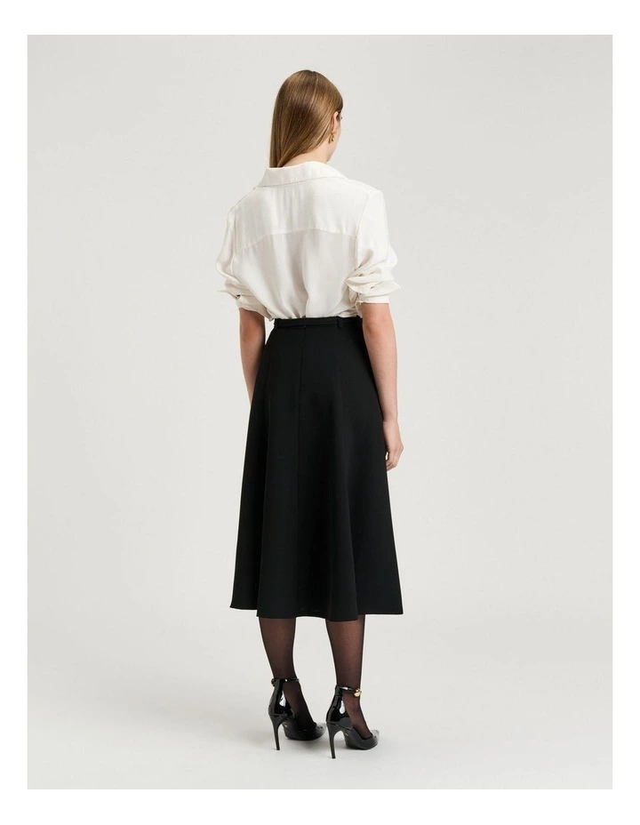 DOUBLE WEAVE A LINE MIDI SKIRT image 2