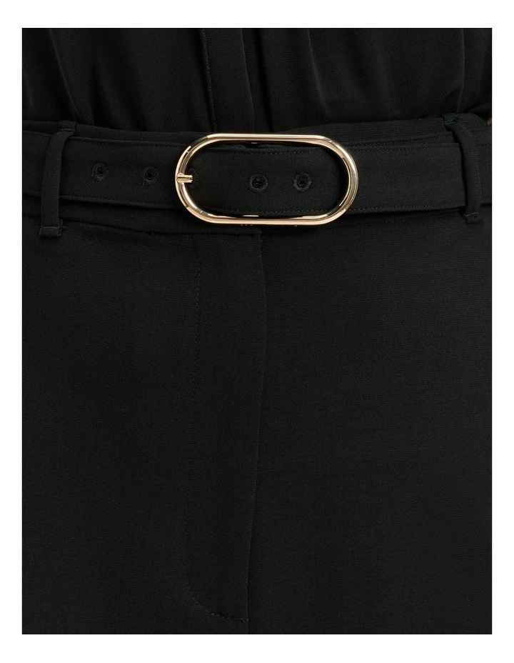 DOUBLE WEAVE BELTED STRAIGHT LEG PANT image 3