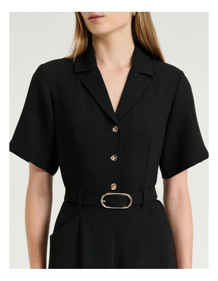 DOUBLE WEAVE BELTED JUMPSUIT image 4