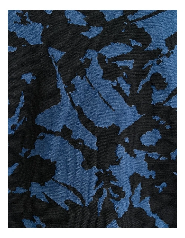 Butterfly Jacquard Knit Tee in Multi image 4