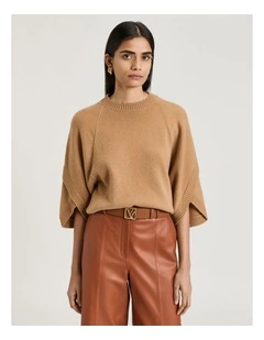 Merino Cape Sleeve Sweater