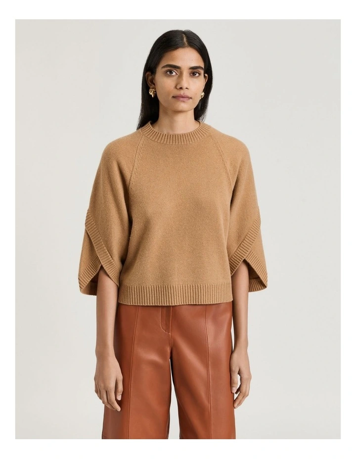 Merino Cape Sleeve Sweater image 3