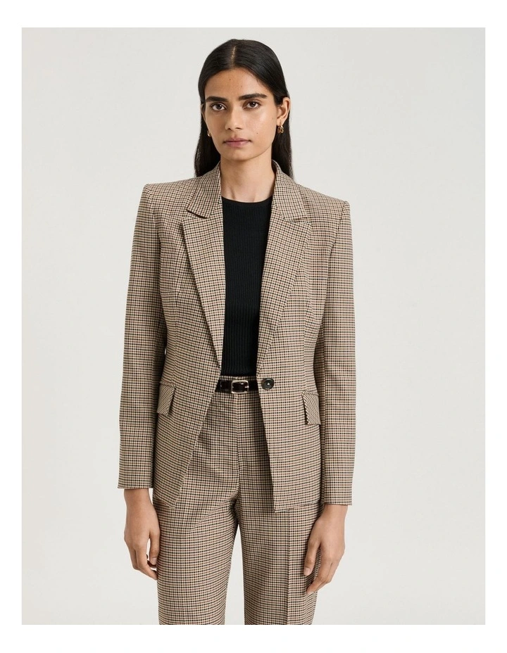 WOVEN CHECK BLAZER image 1