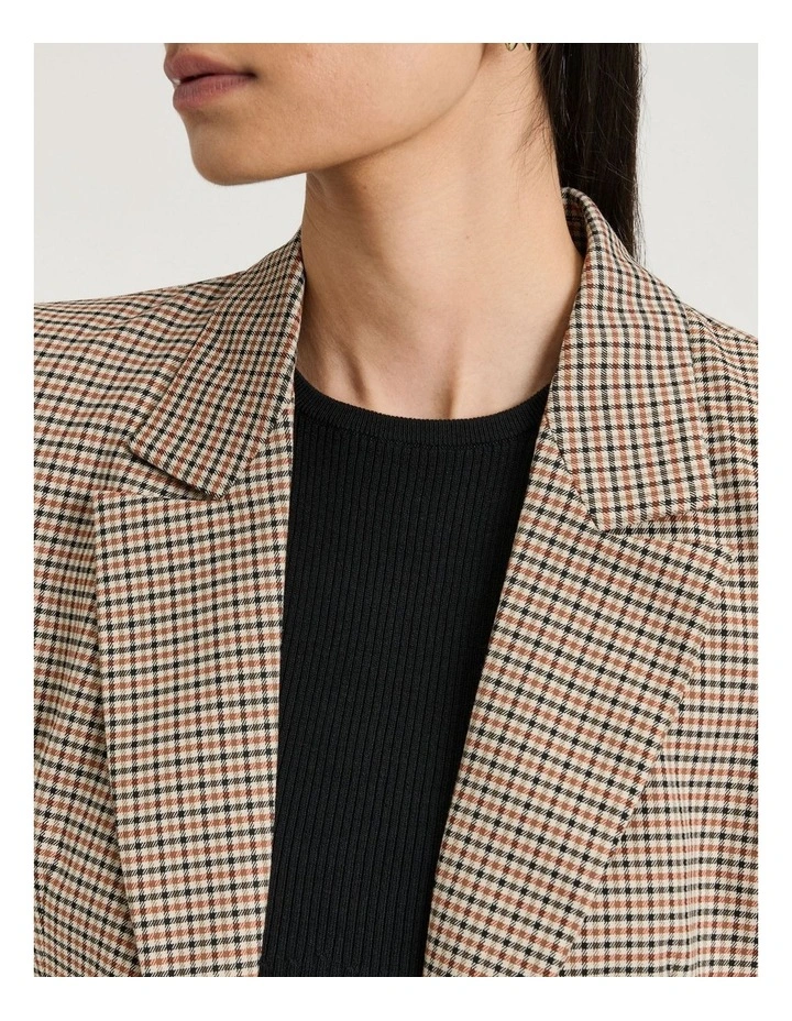 WOVEN CHECK BLAZER image 3