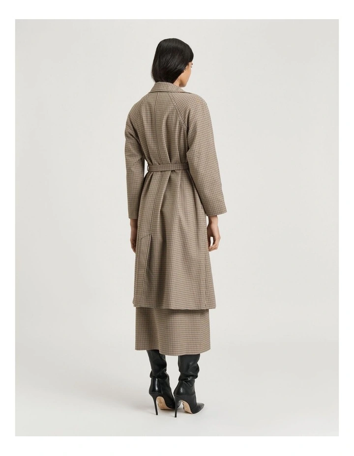 WOVEN CHECK TRENCH image 2