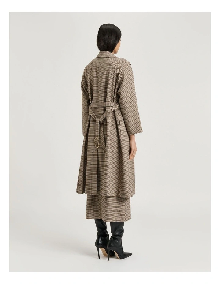 WOVEN CHECK TRENCH image 4