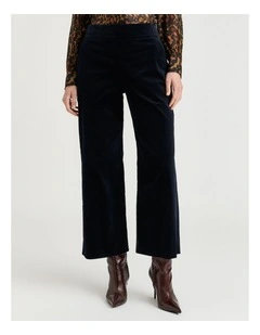 Ink Stretch Velvet Flared Pant