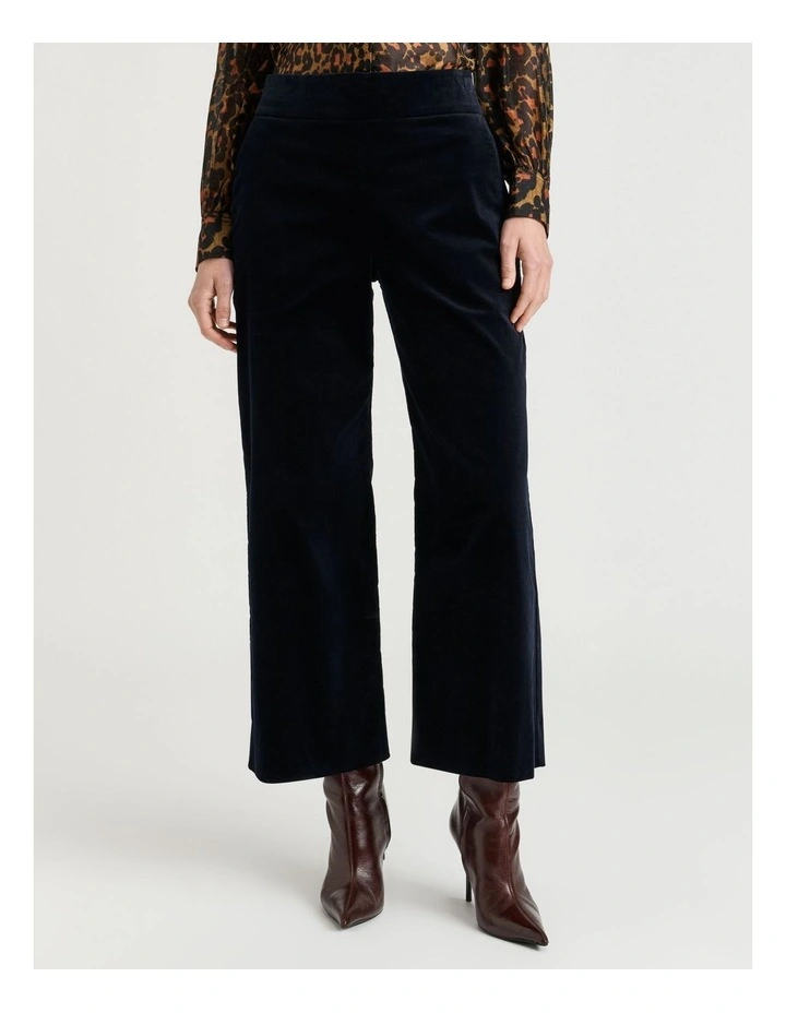 Ink Stretch Velvet Flared Pant image 1