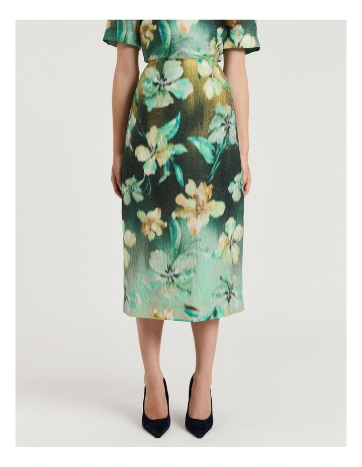 Opalesque Floral Midi Skirt image 1