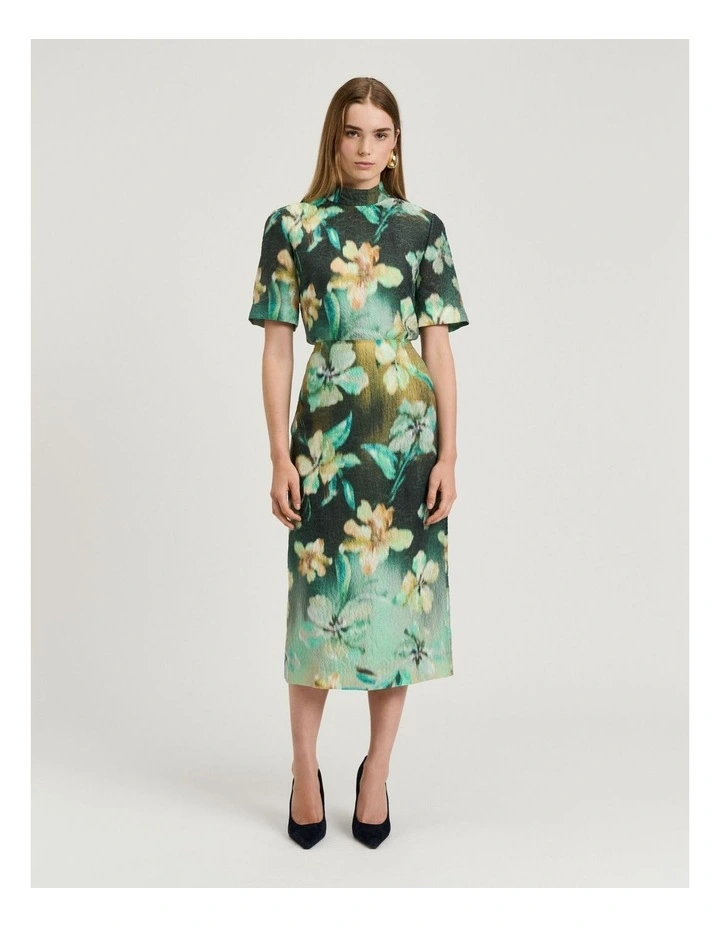 Opalesque Floral Midi Skirt image 4