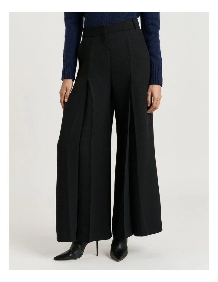 DOUBLE WEAVE WIDE LEG PANT image 1