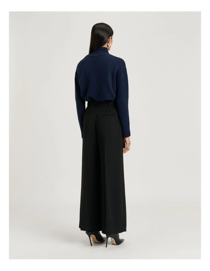 DOUBLE WEAVE WIDE LEG PANT image 2