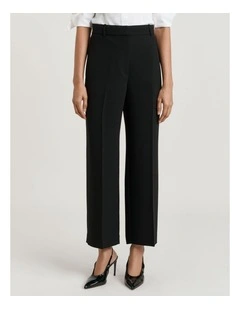 Double Weave Cropped Slim Pant