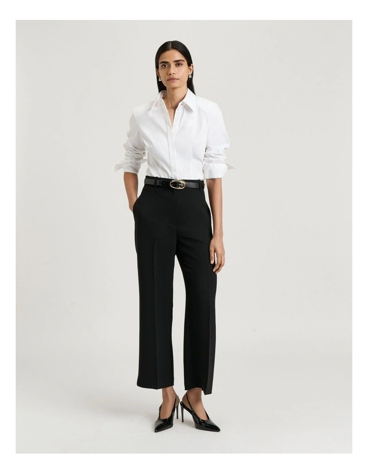 Double Weave Cropped Slim Pant image 3