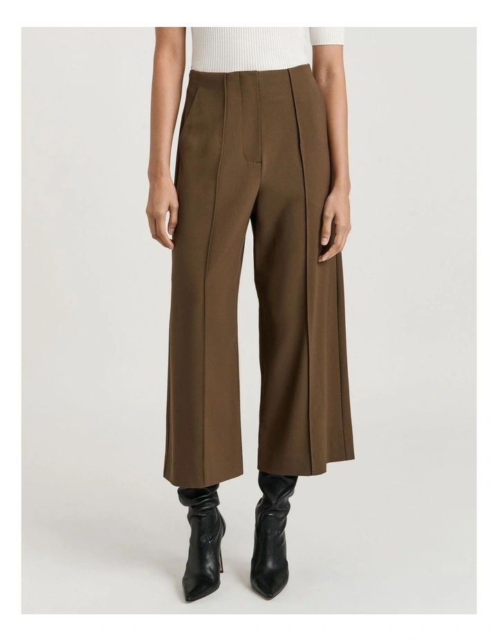 TWILL SUITING CROPPED PANT image 1