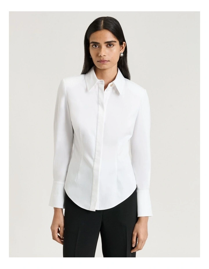 Heavy Cotton Sateen Double Collar Shirt image 1