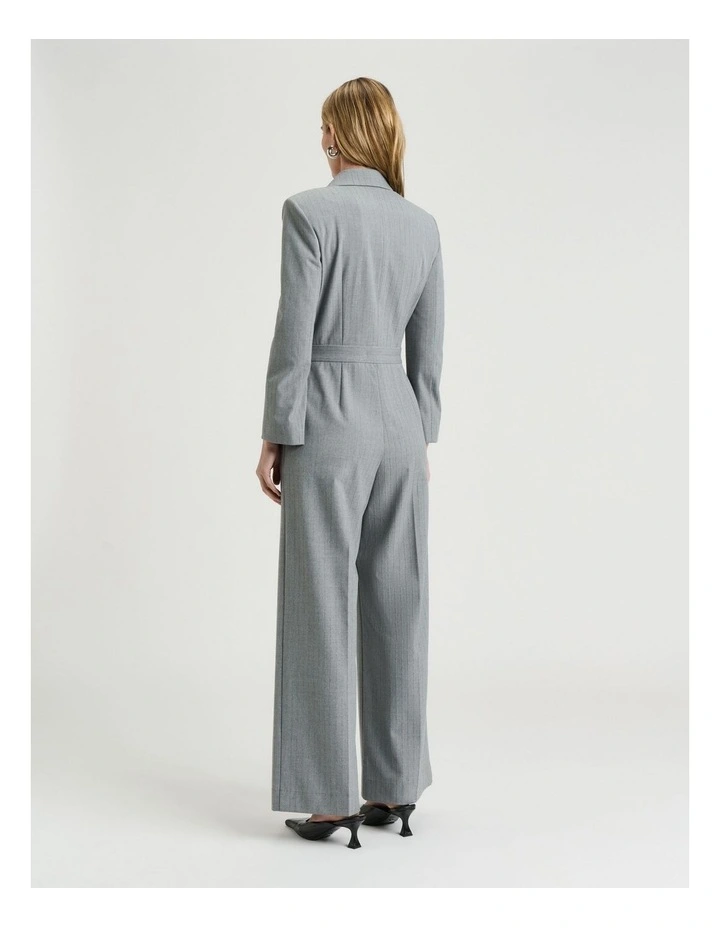 Pinstripe Jumpsuit in Grey image 2