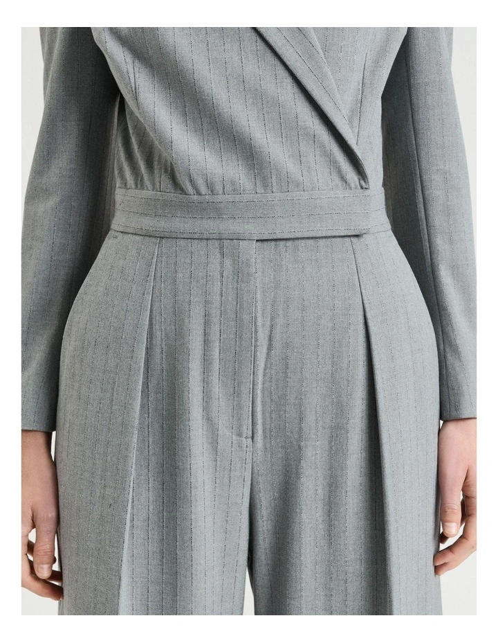 Pinstripe Jumpsuit in Grey image 4
