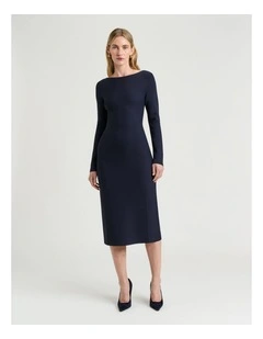 INK MILANO LONG SLEEVE PENCIL DRESS