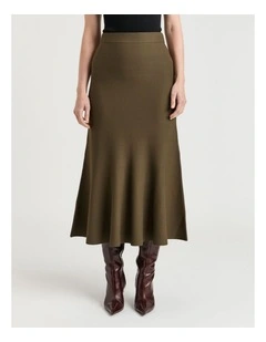Milano Fluted Skirt in Green