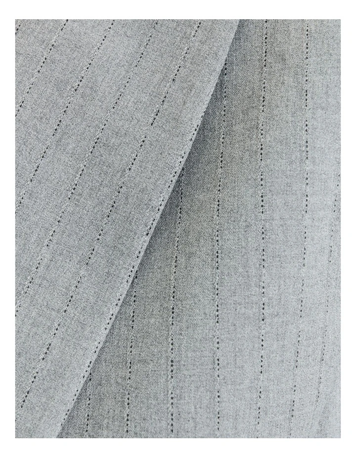 Pinstripe Fitted Blazer in Grey image 3
