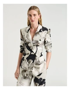 Baroque Double Breasted Blazer in Black