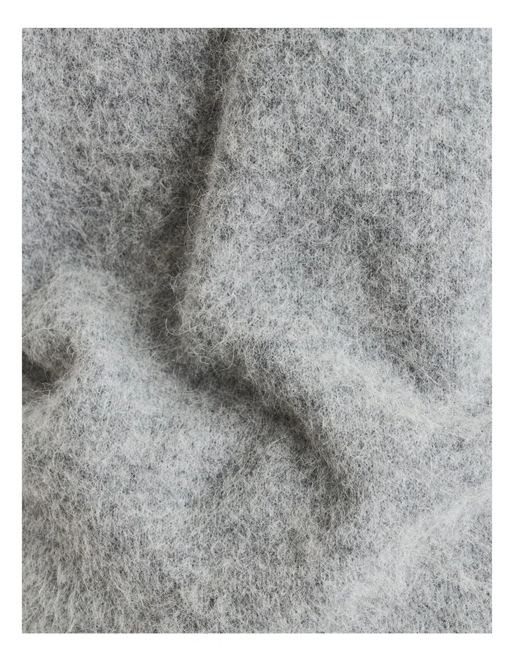Brushed Alpaca Wool Blend Knit Jumper in Grey image 4