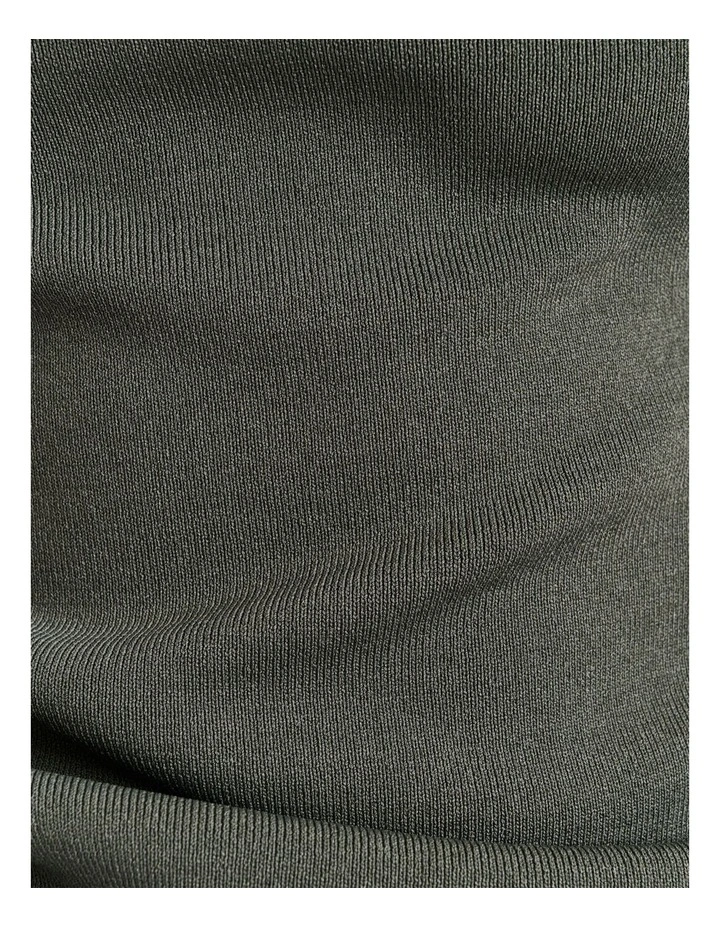 Slash Neck Knit Jumper in Green image 3