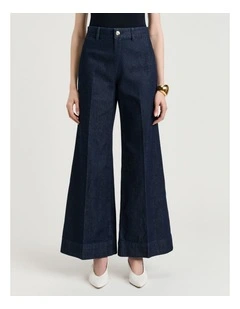 Flared Jean In Dark Indigo