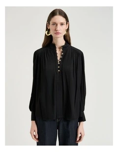 Georgette Blouse in Black