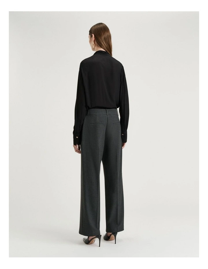 Georgette Scarf Neck Blouse In Black image 2
