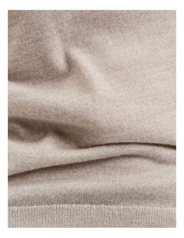 Fine Gauge Long Sleeve Mock Neck in Mushroom image 4