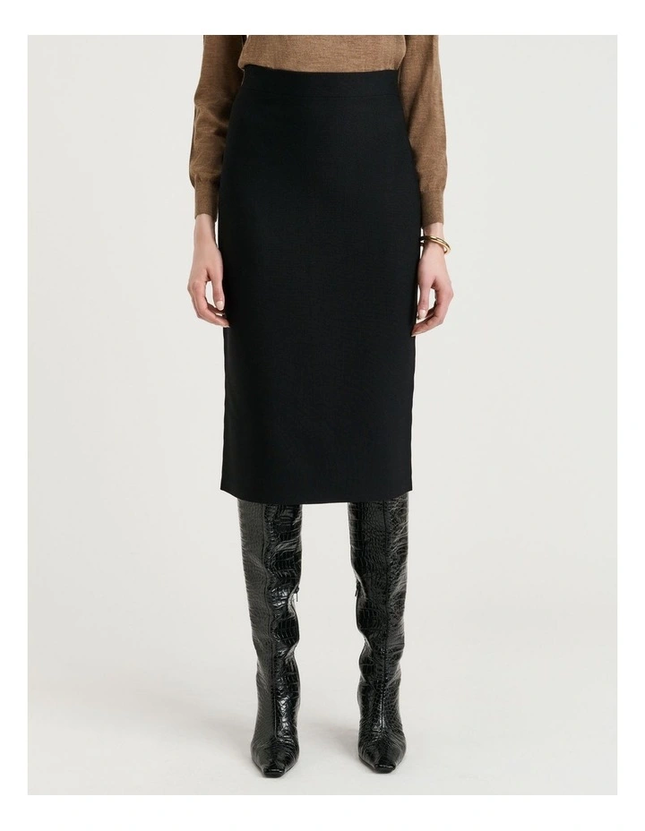 Milano Pencil Skirt in Black image 1