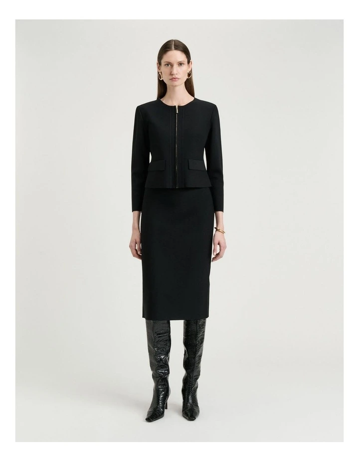 Milano Pencil Skirt in Black image 5