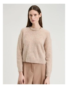 Brushed Alpaca Wool Blend Knit