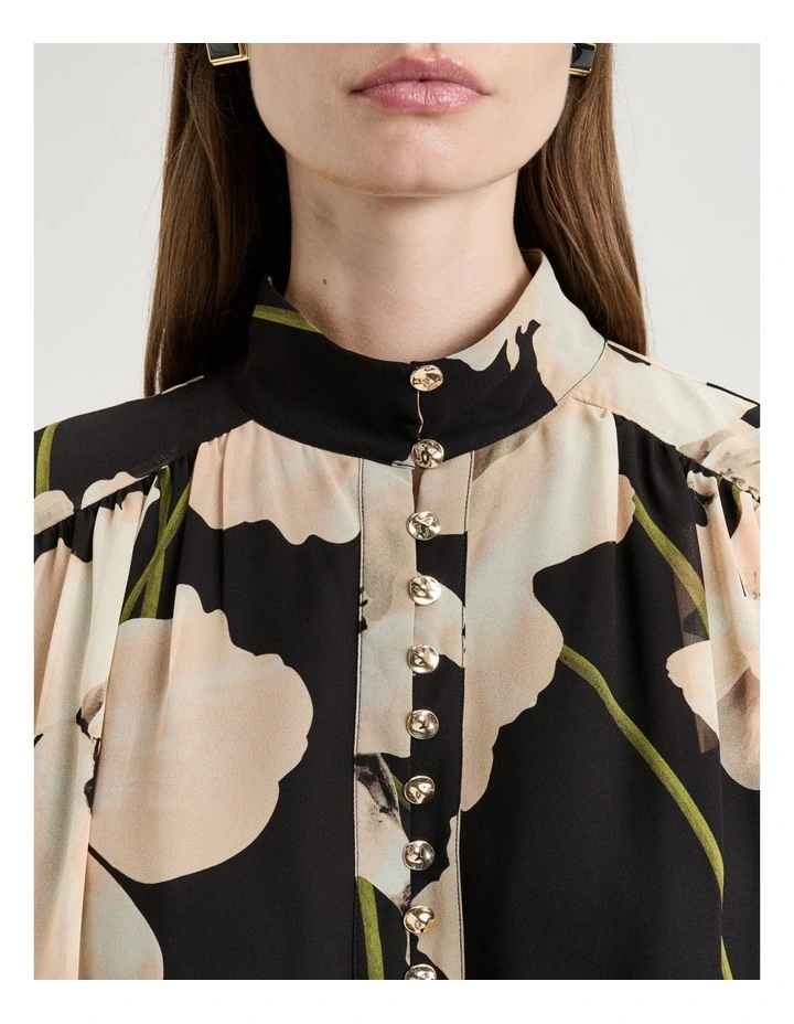 Blush Poppy Georgette Blouse in Brown image 3