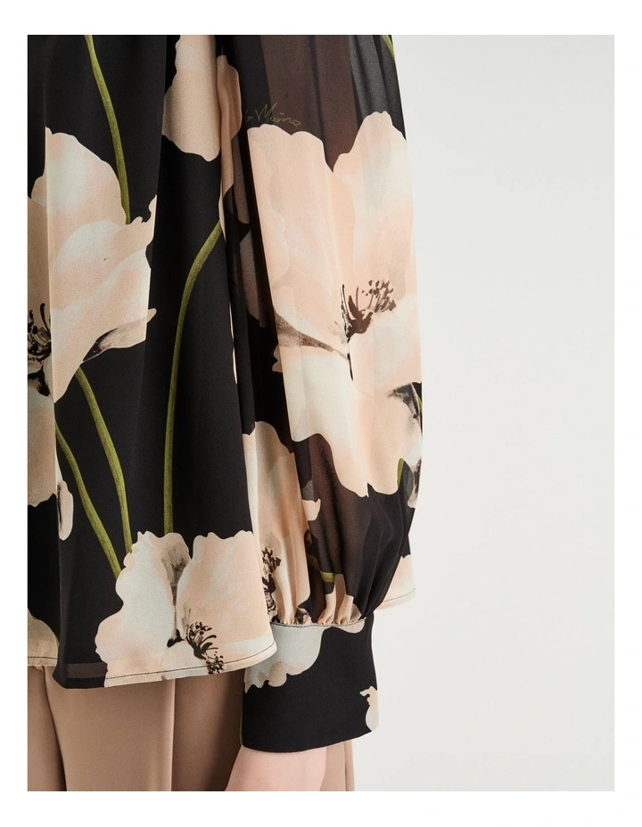 Blush Poppy Georgette Blouse in Brown image 4
