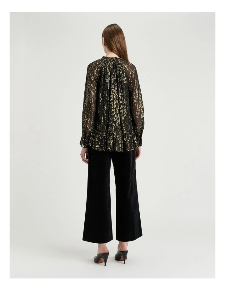 Metallic Jacquard Georgette Blouse image 2