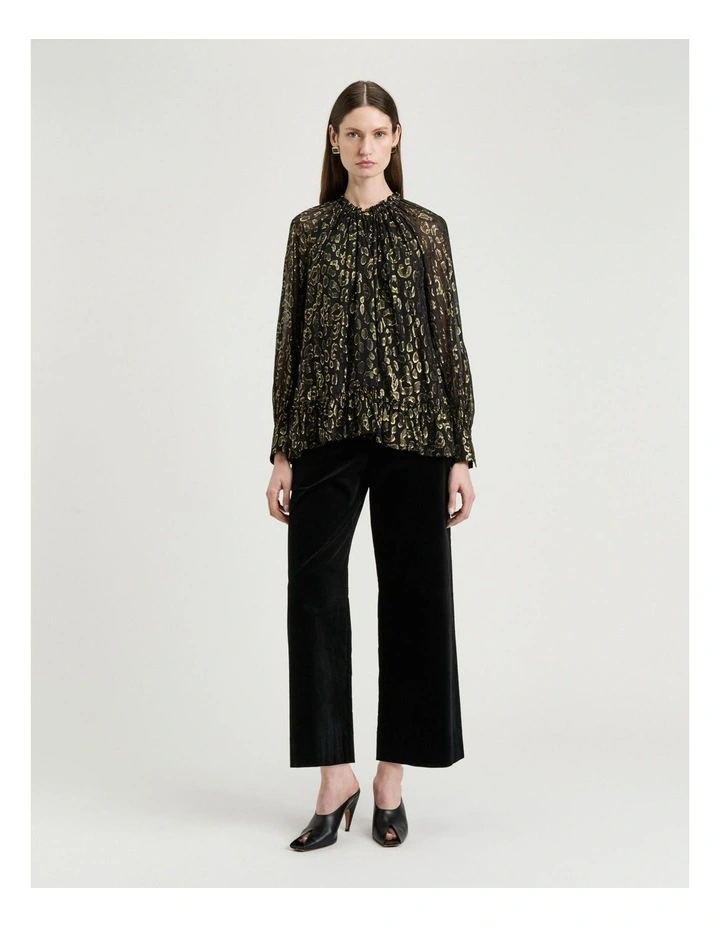 Metallic Jacquard Georgette Blouse image 3