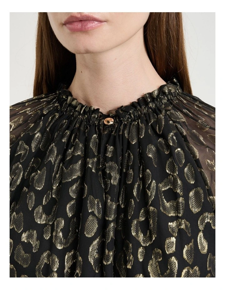 Metallic Jacquard Georgette Blouse image 4