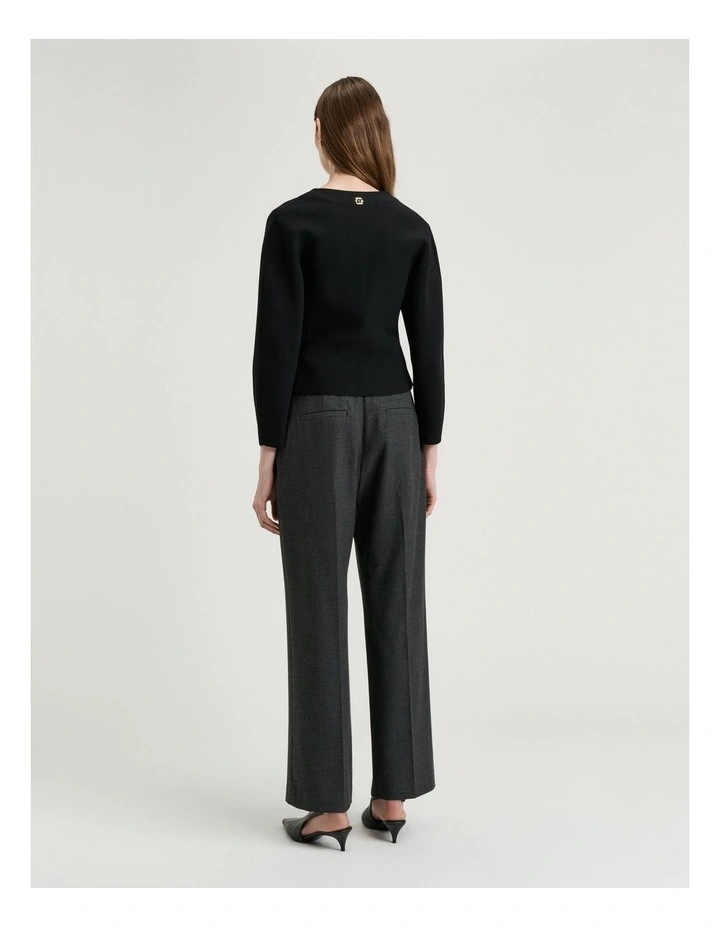 Milano Curved Front Jacket In Black image 2
