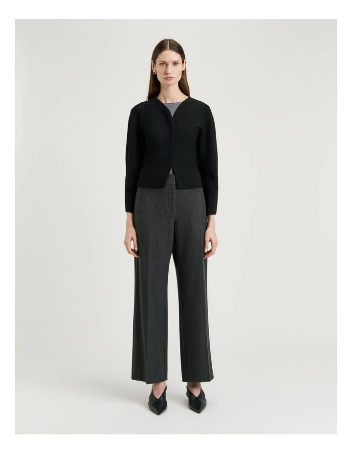 Milano Curved Front Jacket In Black image 4