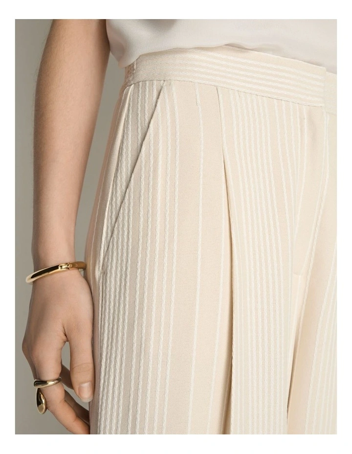 Embroidered Stripe Wide Leg Pant image 3