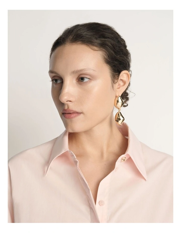 Cotton Tie Belt Shirtdress image 3