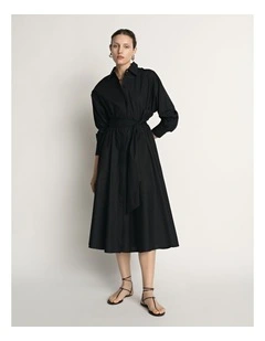 Cotton Tie Belt Shirtdress