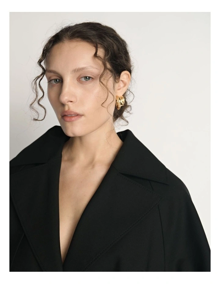 Cocoon Sleeve Cropped Trench image 3